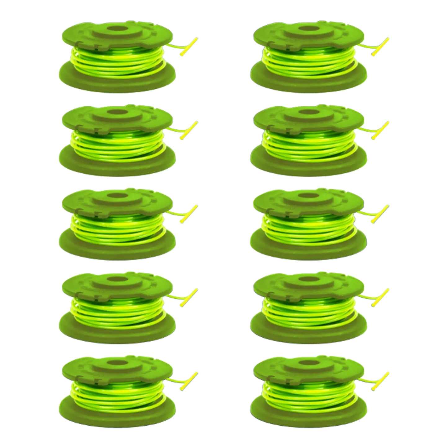 Green trimmer line replacement Spools (Qty 10) - Trimyxs