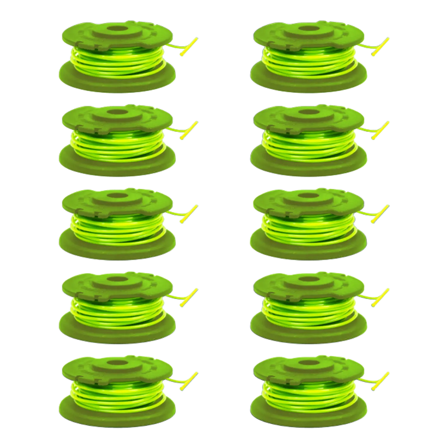 Green trimmer line replacement Spools (Qty 10) - Trimyxs