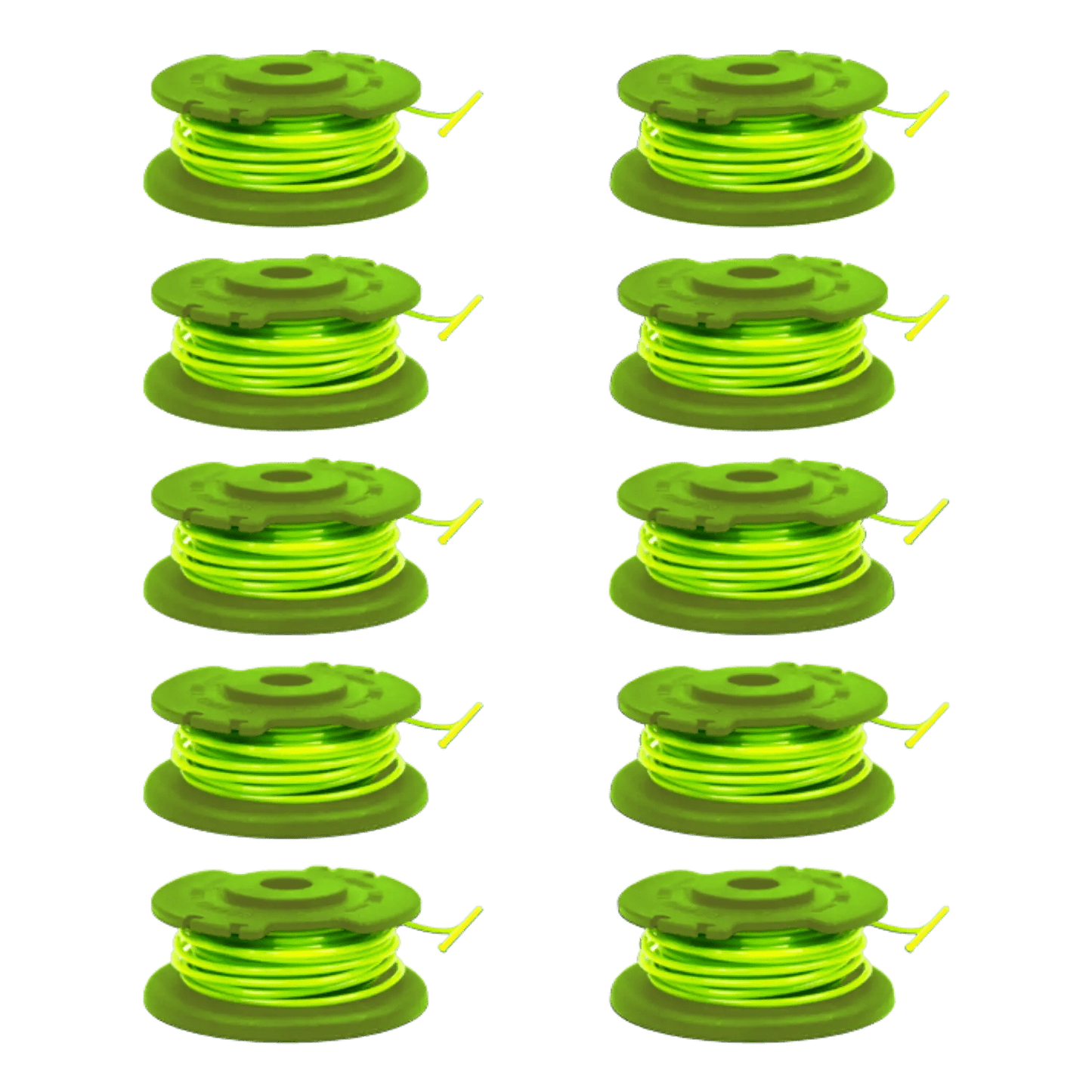 Green trimmer line replacement Spools (Qty 10) - Trimyxs