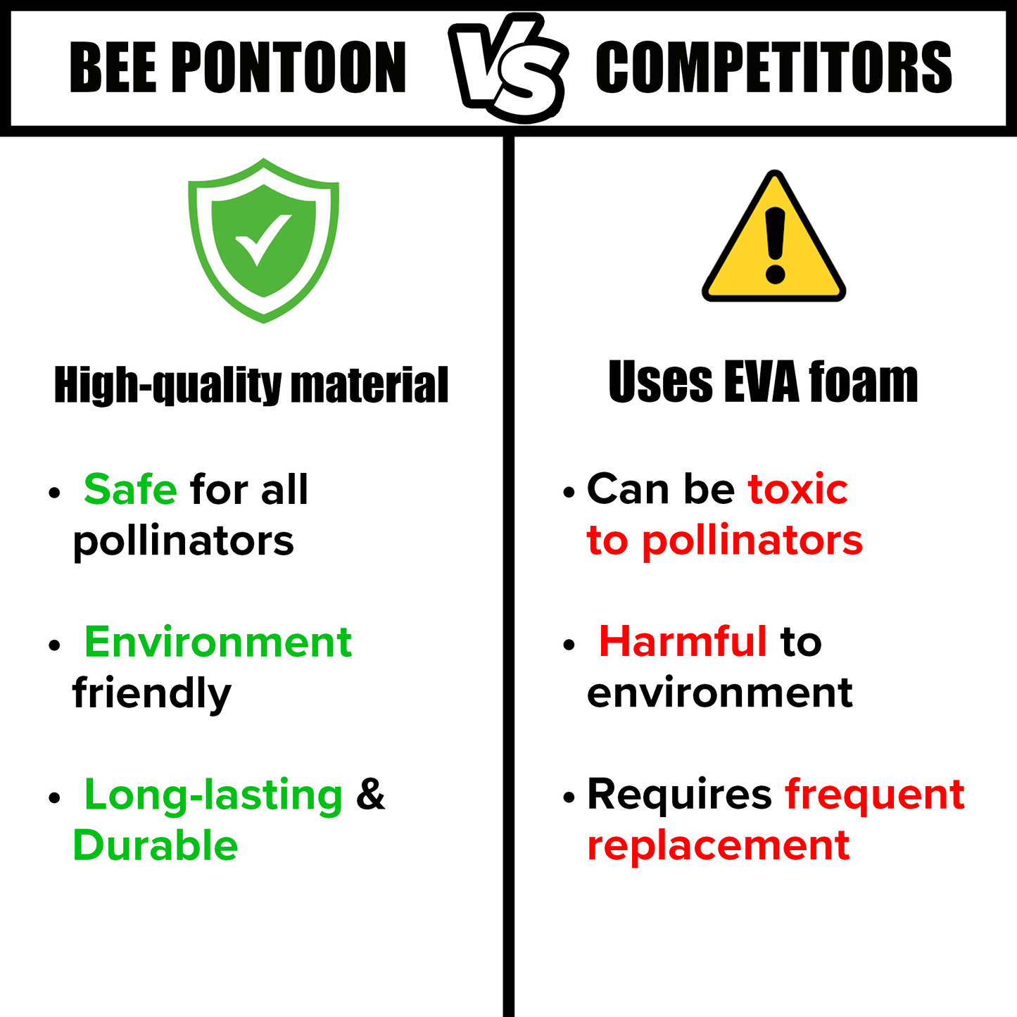 bee pontoon vs competitors