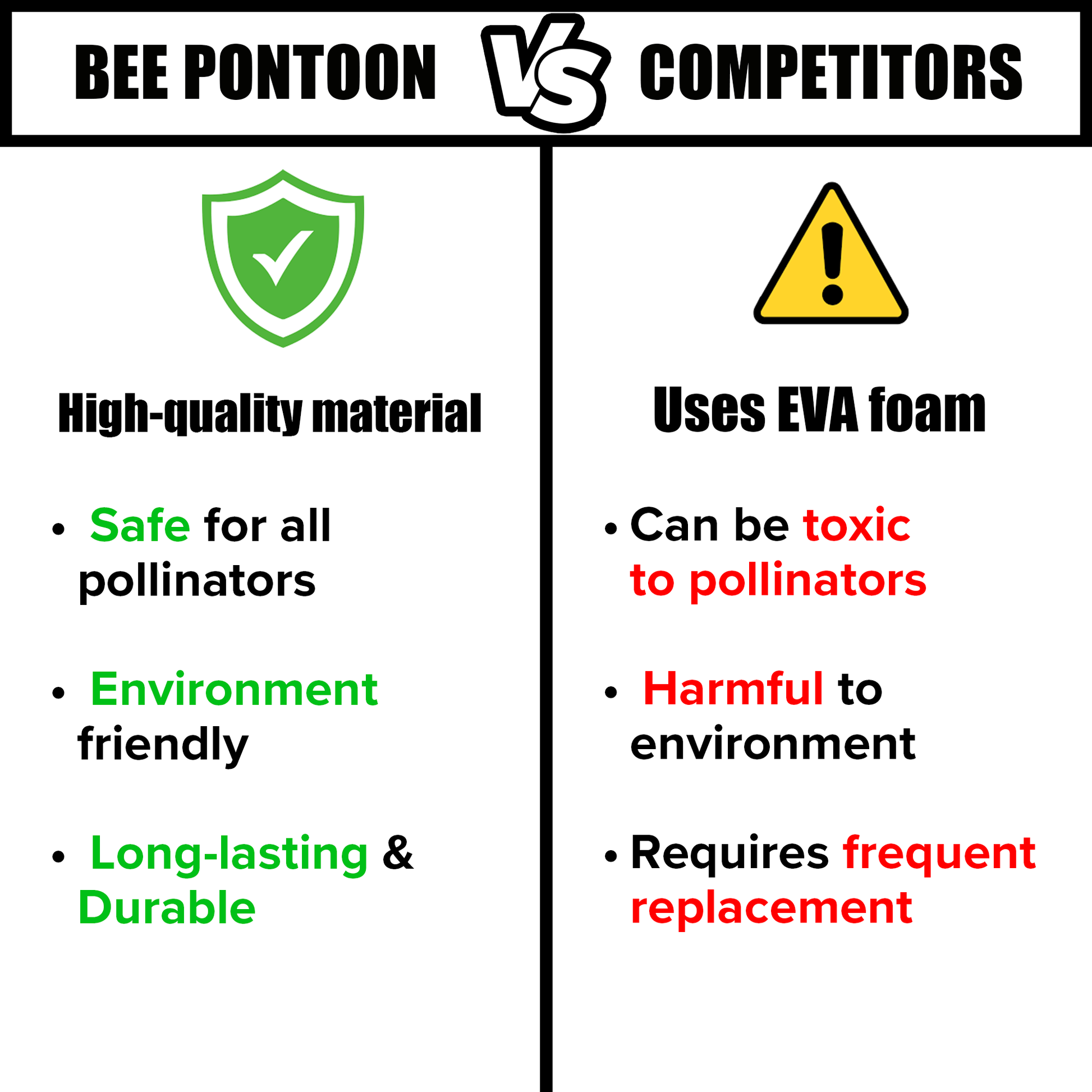 bee pontoon vs competitors