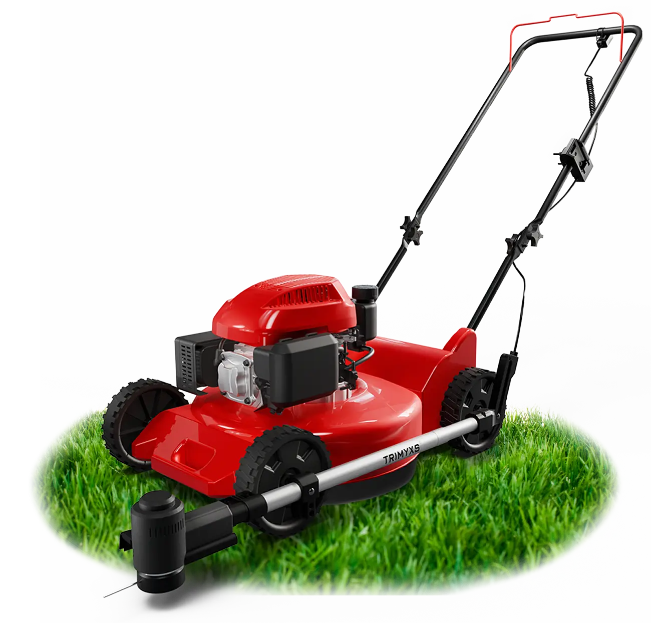 Trimmer & Edger Push Mower Attachment, 20V Battery & Charger - Trimyxs
