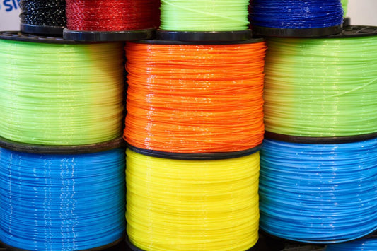 colorful string trimmer line spools