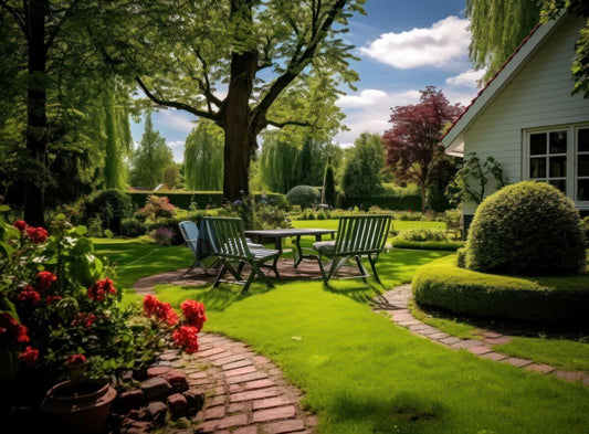 an elegant garden to relax in the summer
