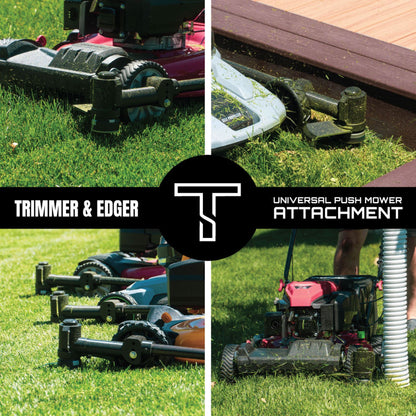 Trimmer & Edger Push Mower Attachment, 20V Battery & Charger